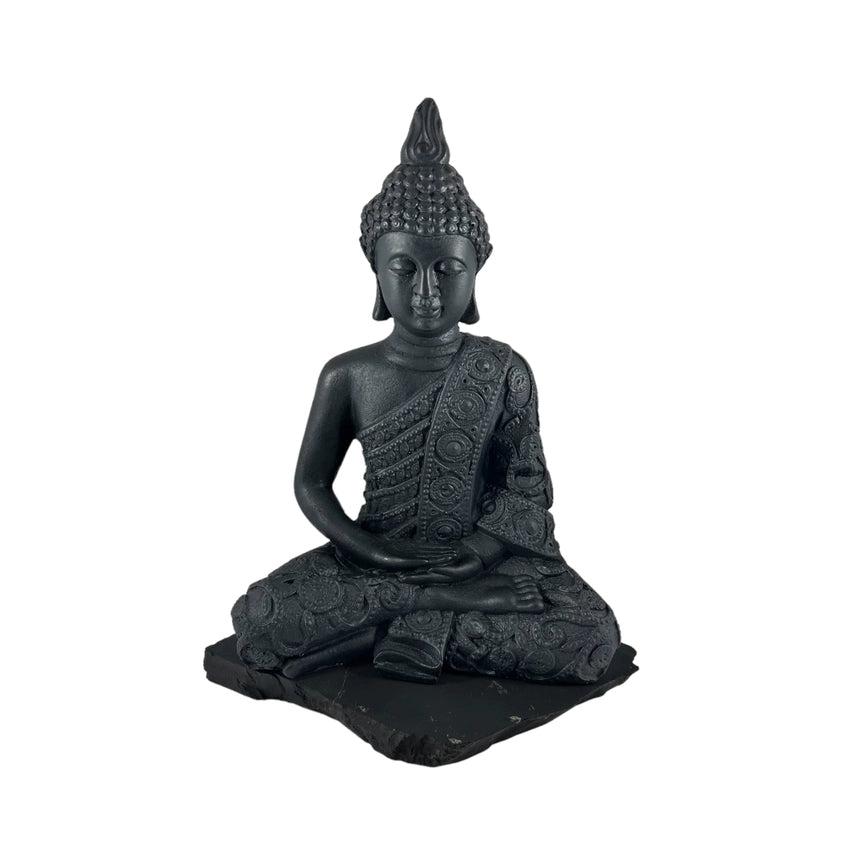 Seated Buddha Shungite Statue L9"xW5"xH10"