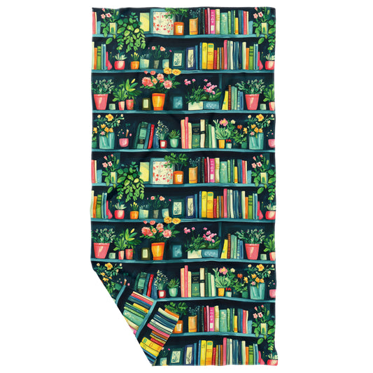 House Plants and Books Double Sided Waffle Dish Towel