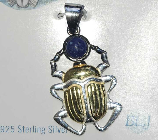 Gold Plated Scarab Pendant