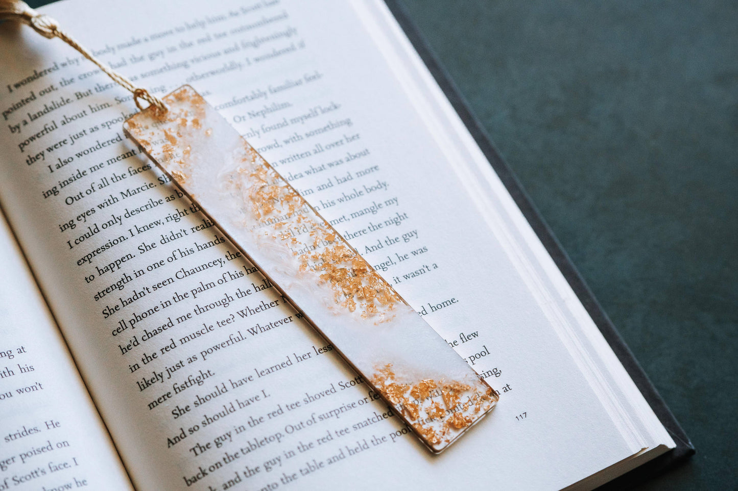 White Moon Phases & Geode Bookmark: Moon Phases