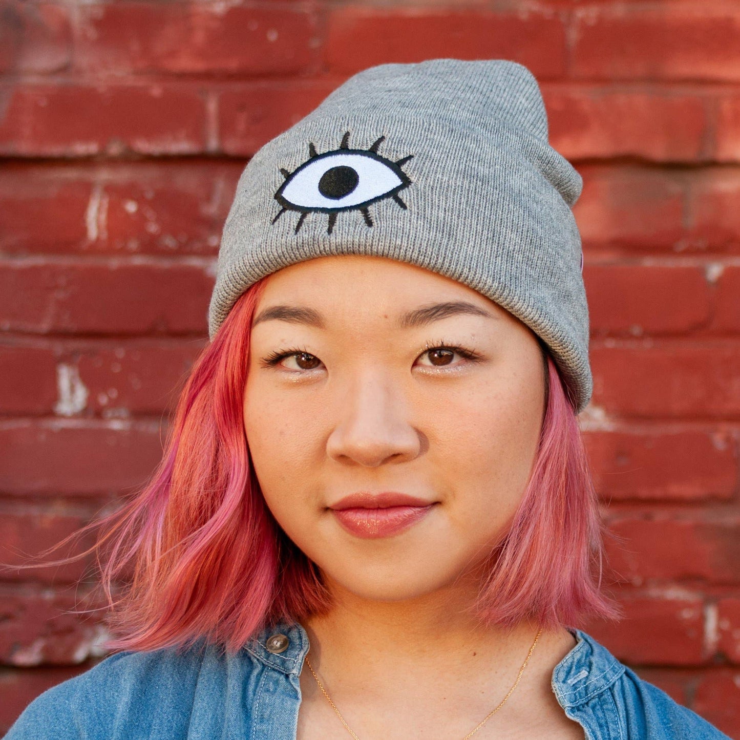 Third Eye Beanie: Baby Pink