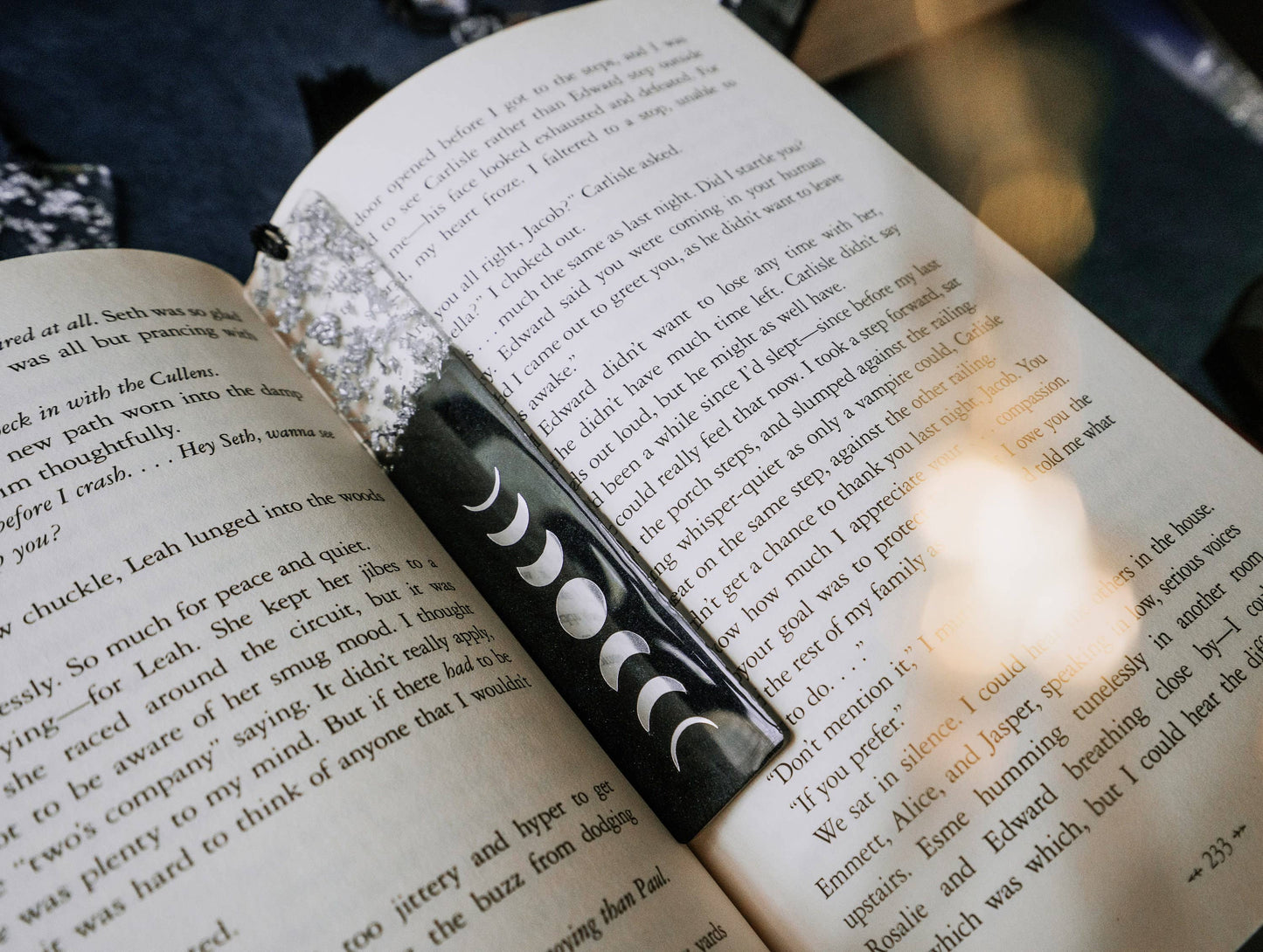 Black & Silver Moon Phases Bookmark