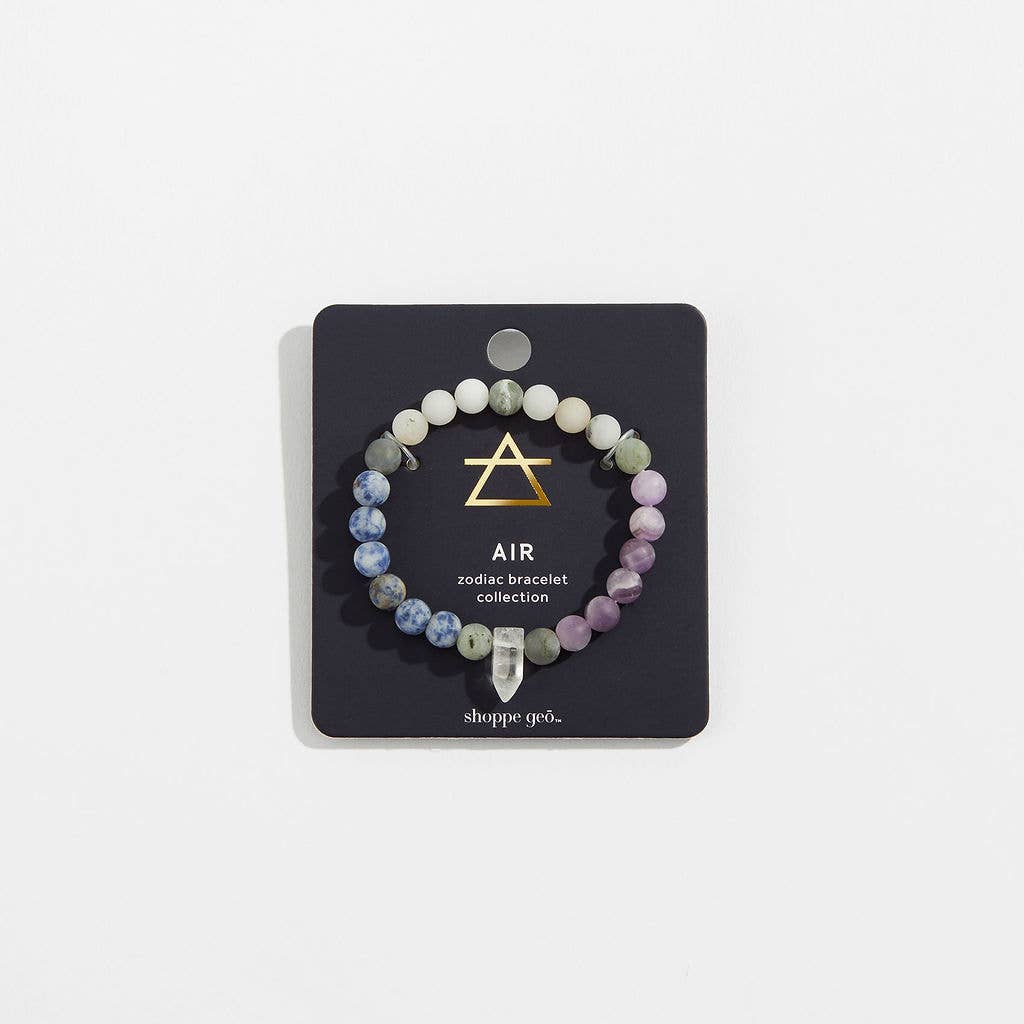 Zodiac Crystal Bead Bracelet Collection: Air