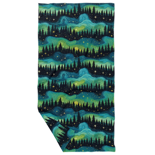The Northern Lights Double Sided Waffle Dish Towel