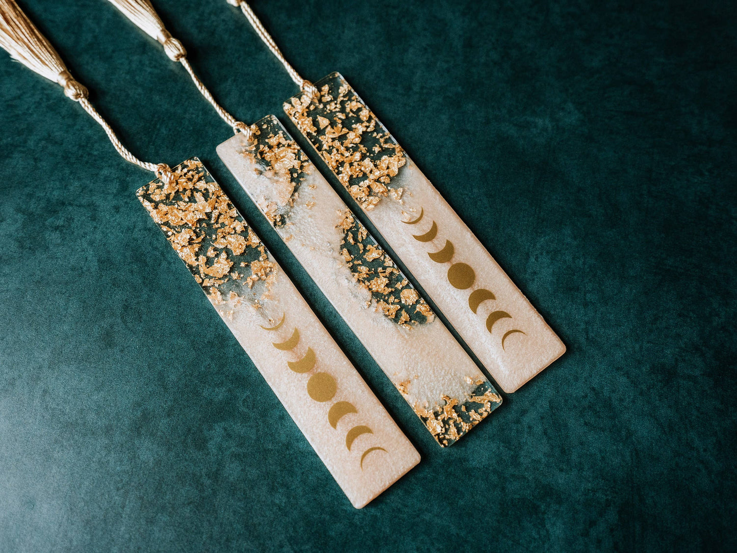 Peach Moon Phases & Geode Bookmark: Moon Phases