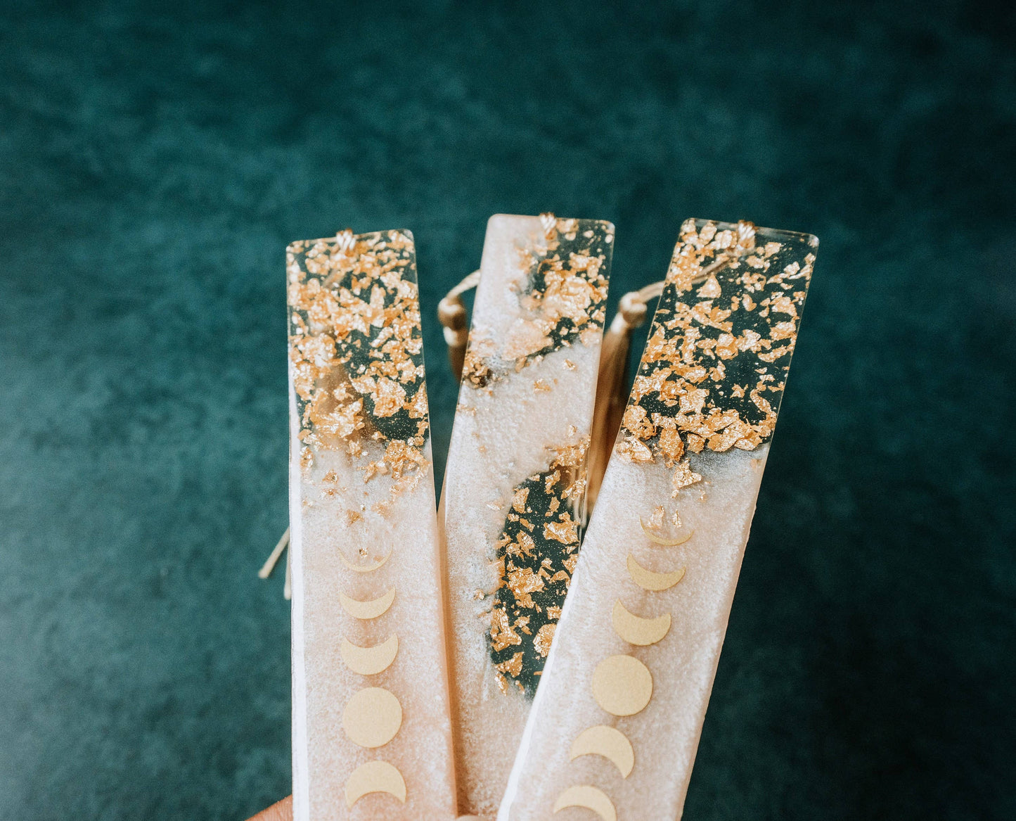 Peach Moon Phases & Geode Bookmark: Moon Phases