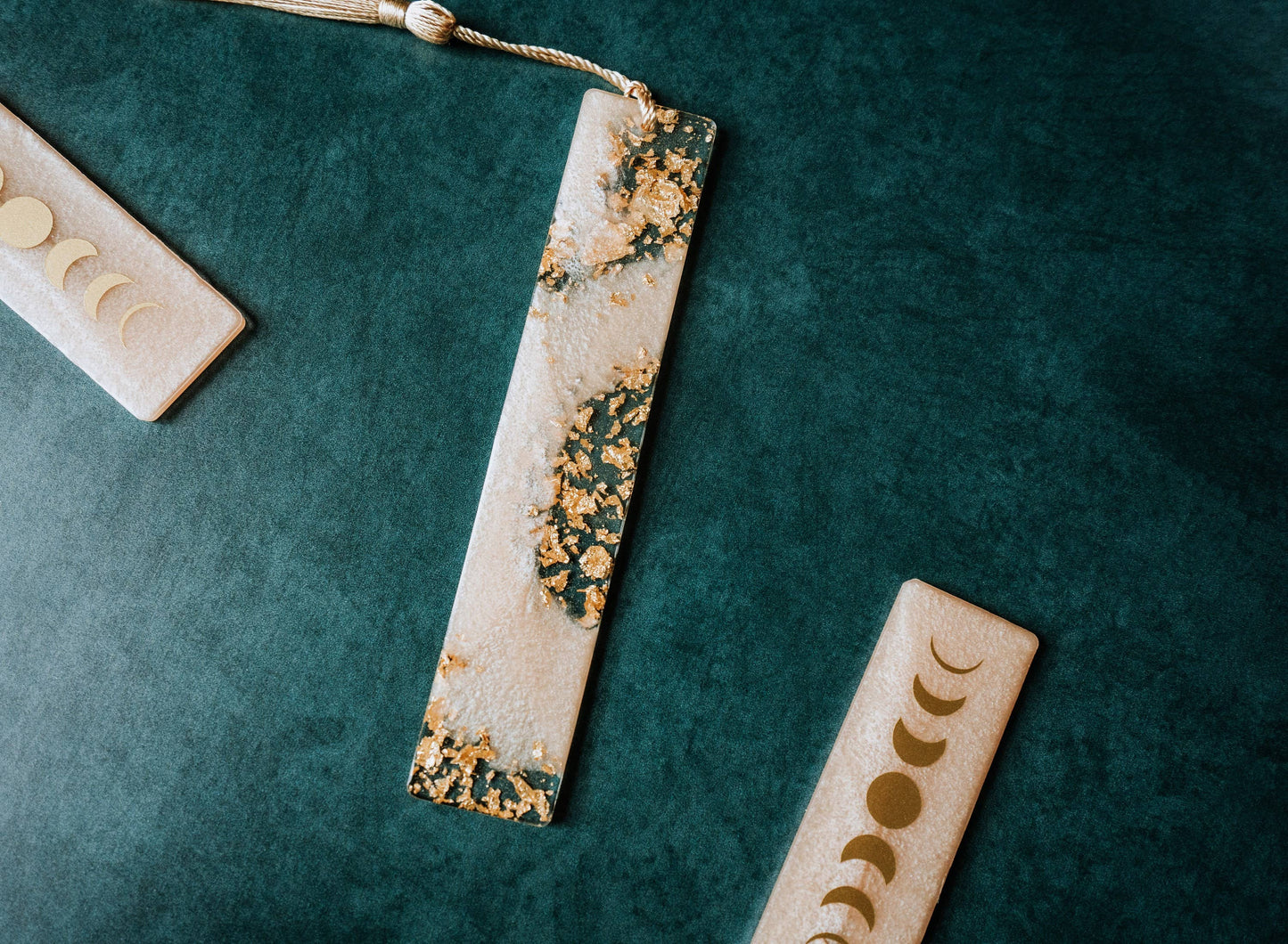 Peach Moon Phases & Geode Bookmark: Moon Phases