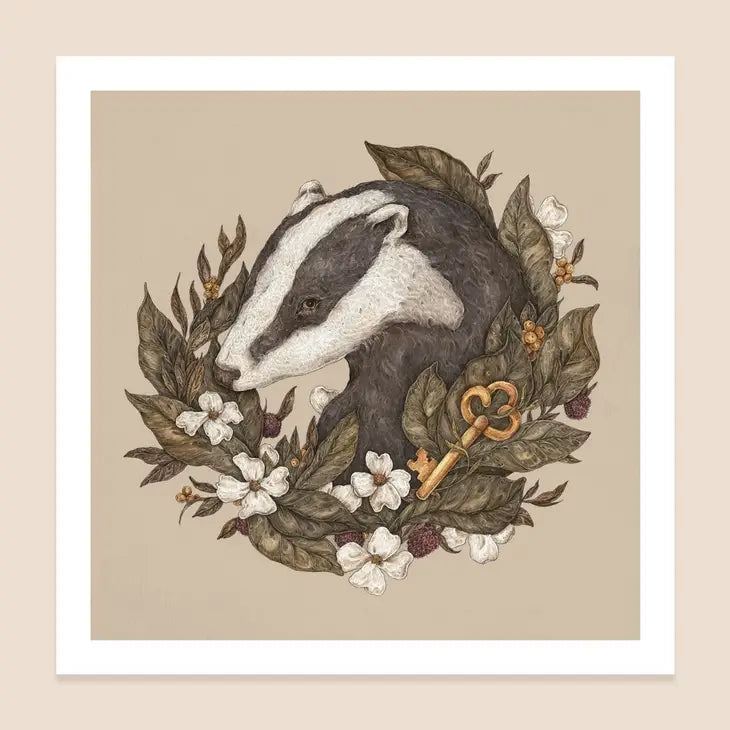 12" x 12" Badger Print