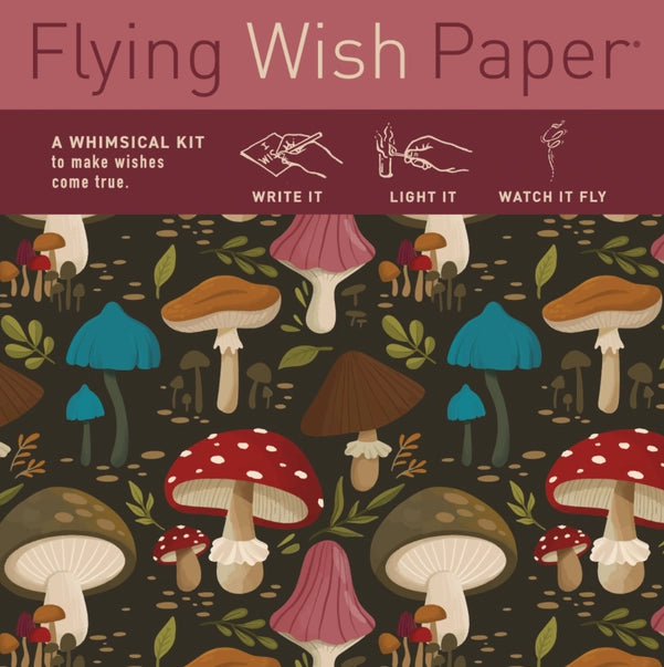 Mushrooms Flying Wish Paper