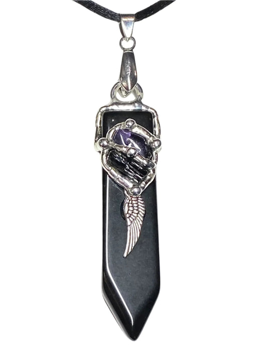Archangel Michael Gem Point Necklace