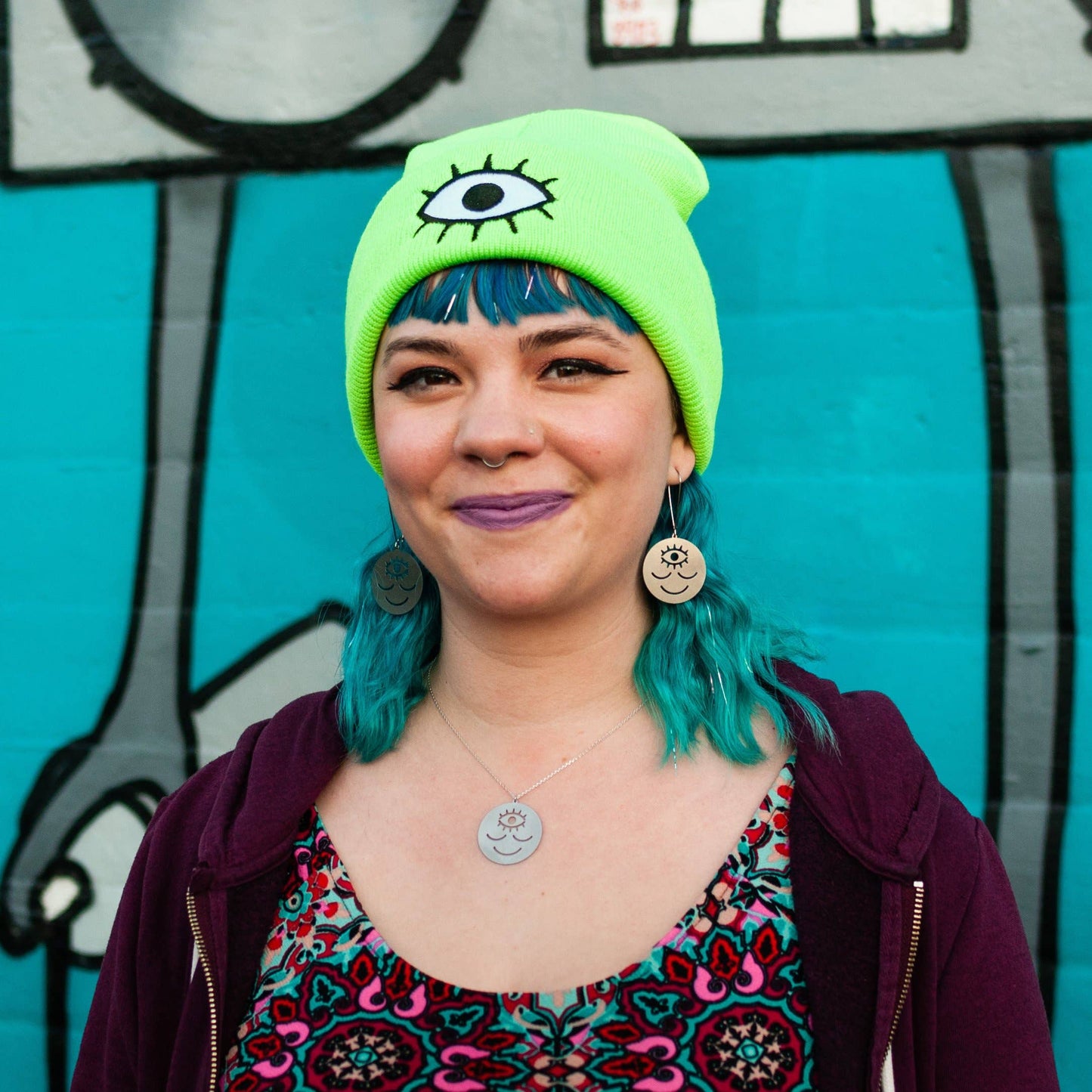 Third Eye Beanie: Neon Fuchsia