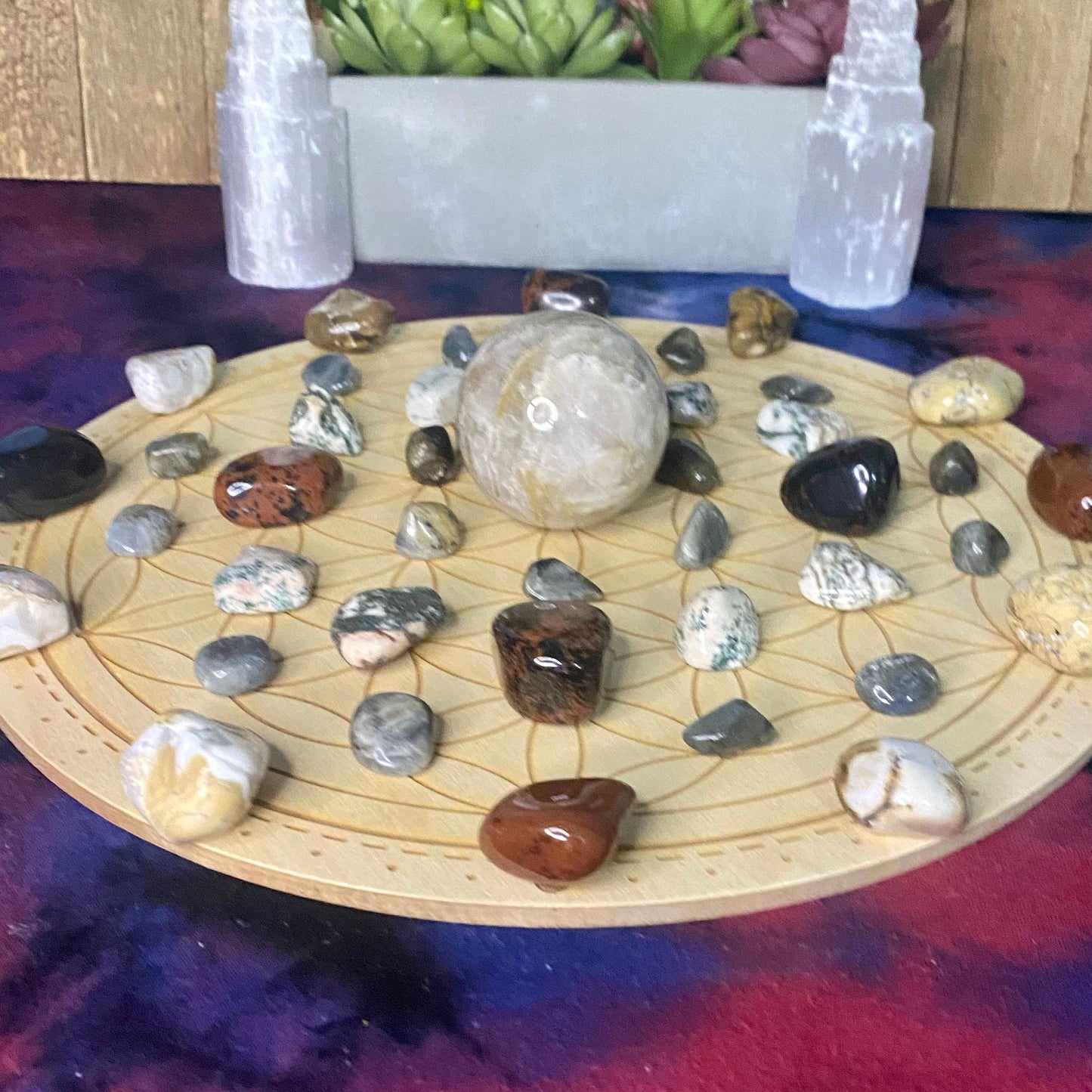 Flower of Life Crystal Grid : 11 Inch Grid