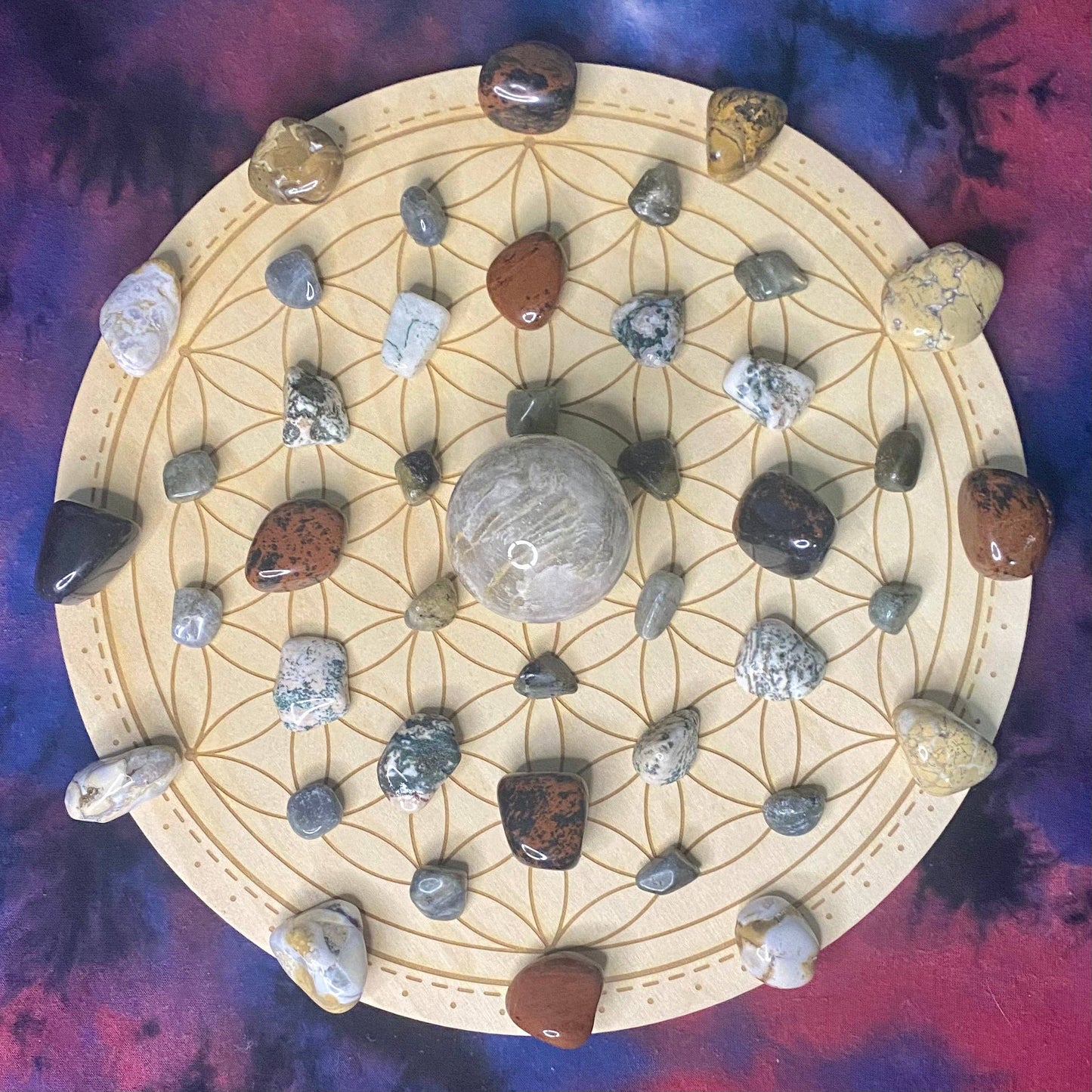 Flower of Life Crystal Grid : 11 Inch Grid