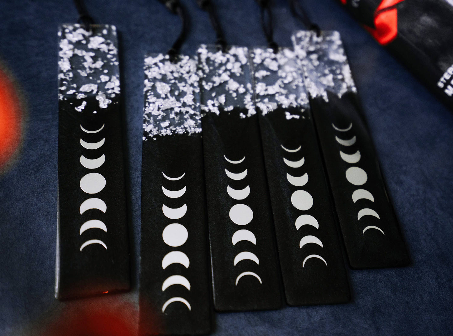 Black & Silver Moon Phases Bookmark