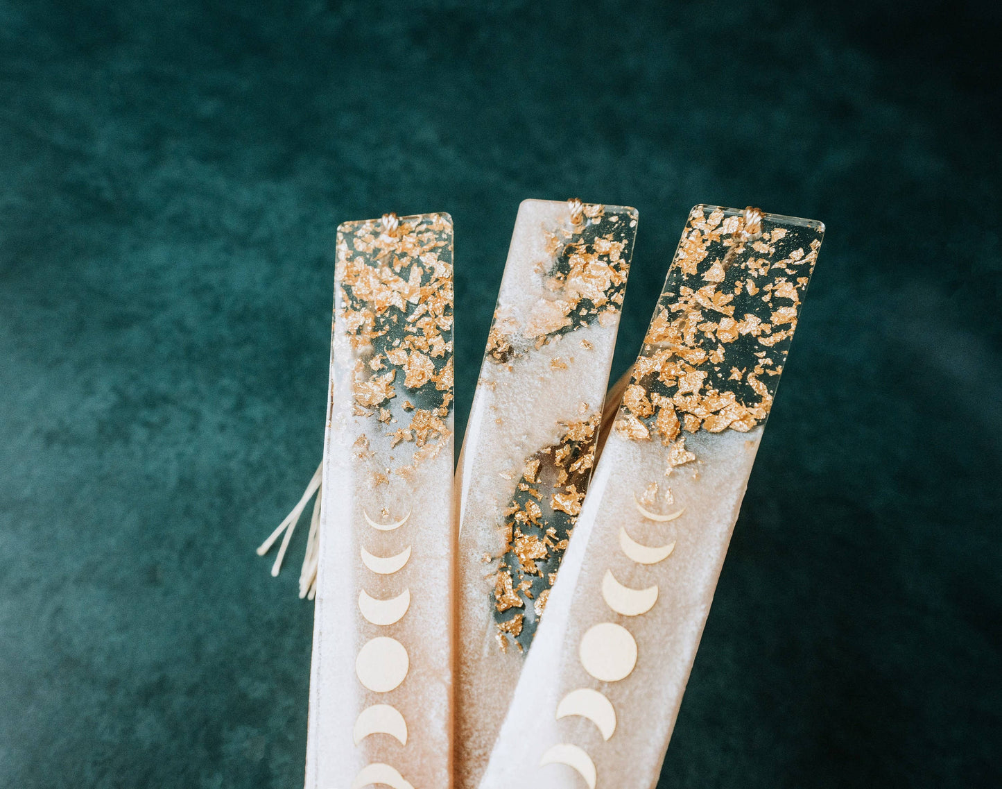 Peach Moon Phases & Geode Bookmark: Moon Phases