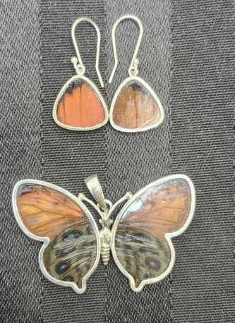 Butterfly Necklace/Earring Set