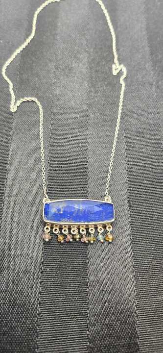 Transcendent Lapis Necklace with Tourmaline