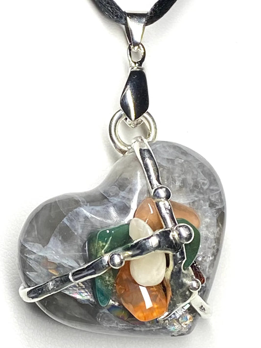 Moon Goddess Heart Necklace