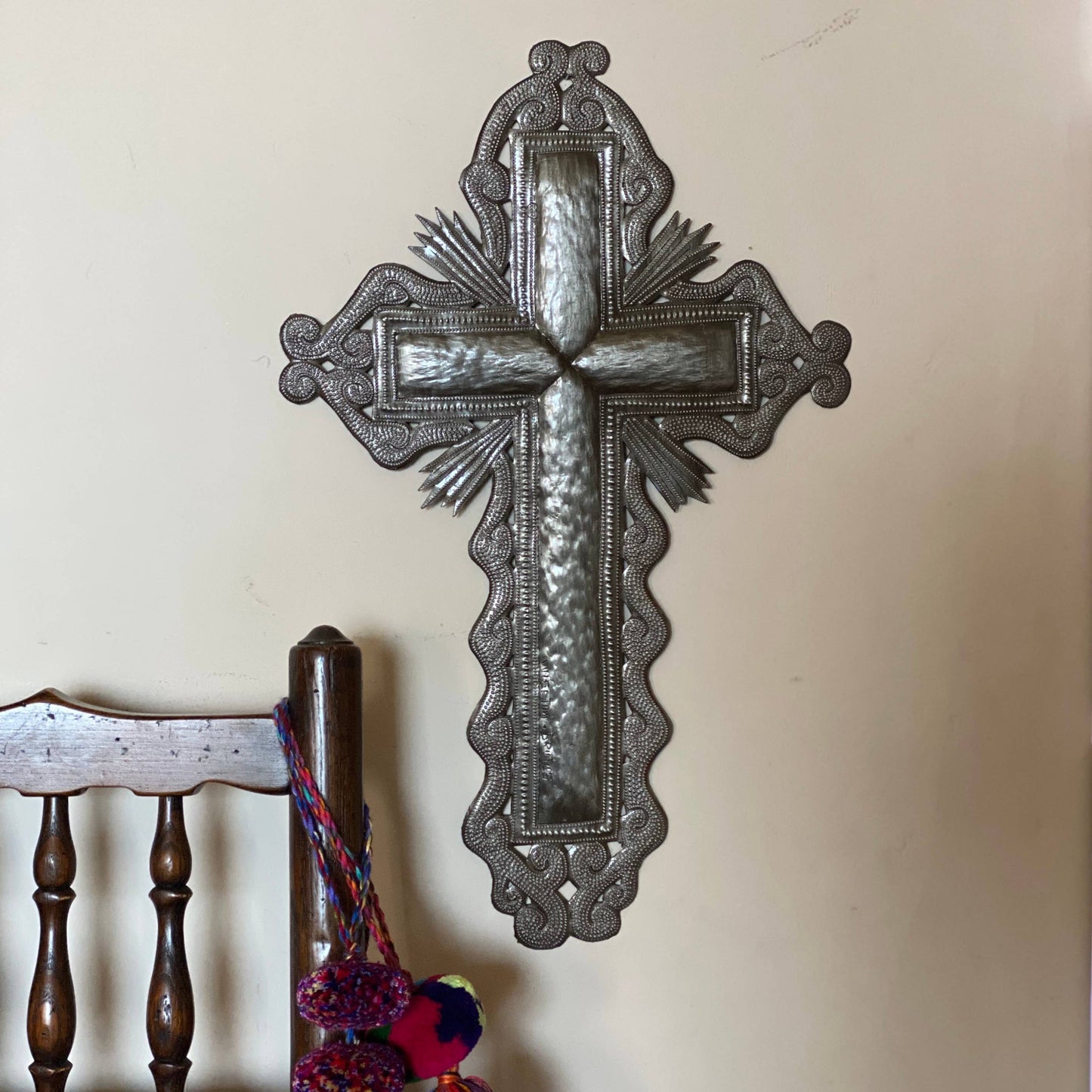 11.5" x 8.25" Wall Cross, Religious, Upcycled Artwork