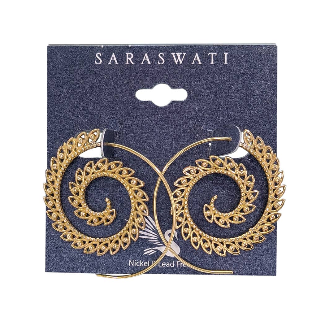 Basque Brass Hoop Earrings