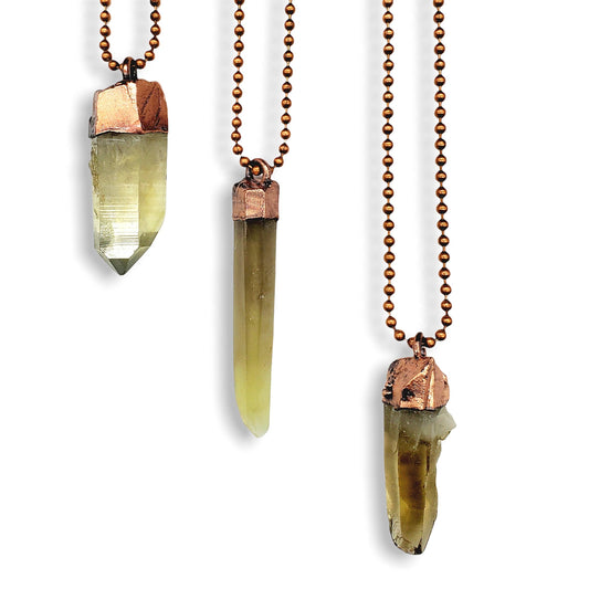 Citrine Lemurian Quartz Necklace