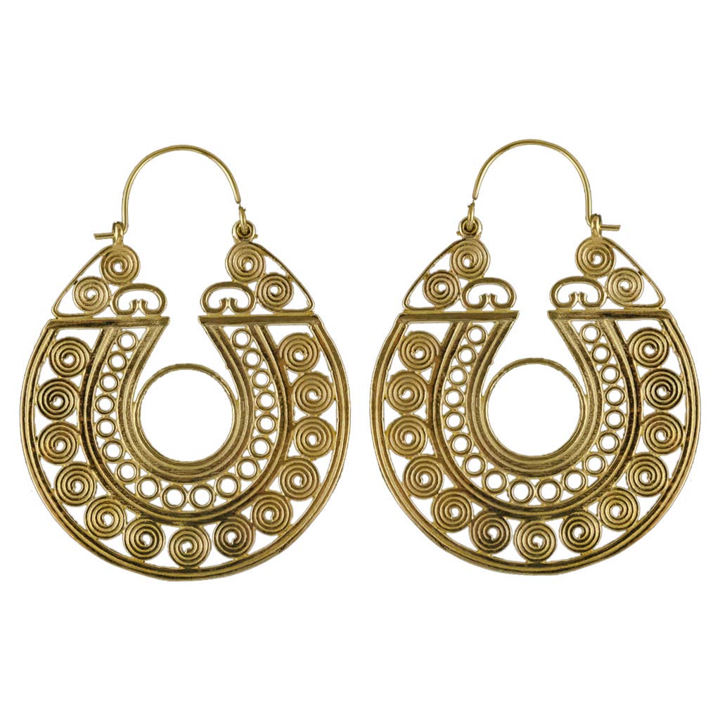 Dijon Brass Spiral Hoops