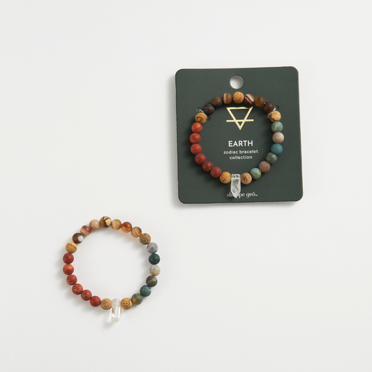 Zodiac Crystal Bead Bracelet Collection: Earth