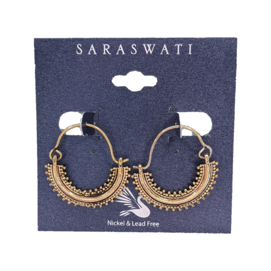 Calais Brass Hoop Earrings