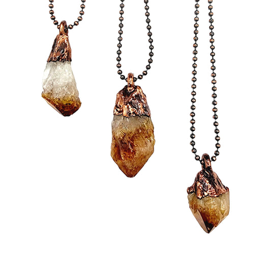 Citrine Point Birthstone Necklace