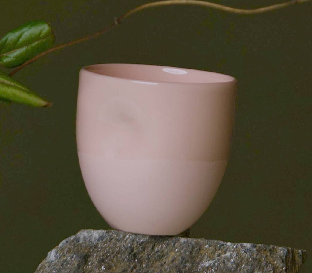 Dusty Pink Unique Porcelain Cup