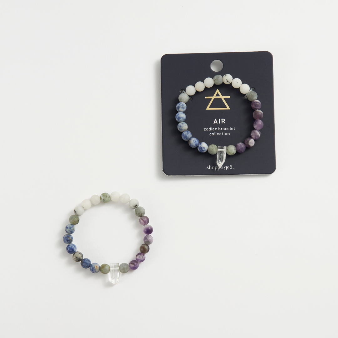 Zodiac Crystal Bead Bracelet Collection: Air