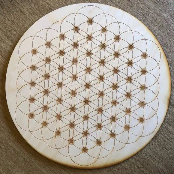 8" Flower of Life Dotted Crystal Grid