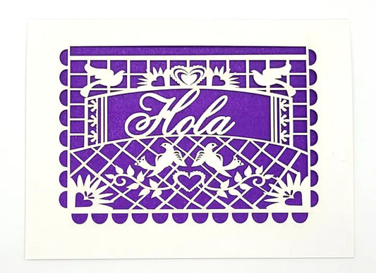 Hola Laser Cut Greeting Card