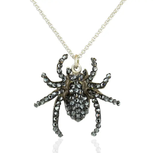 Winnie Graphite Crystal Spider Charm