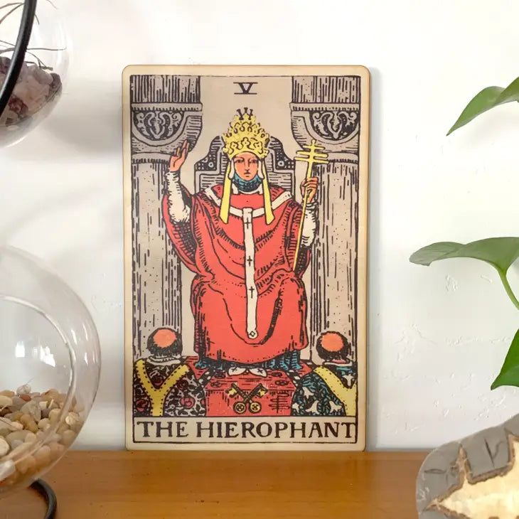 The Hierophant Tarot Wood Wall Art