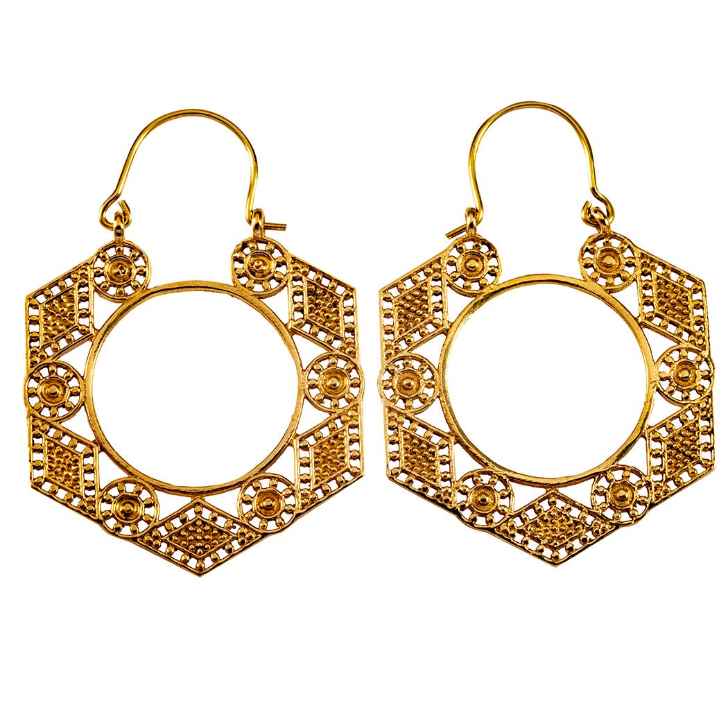 Bonifacio Brass Hoop Earrings