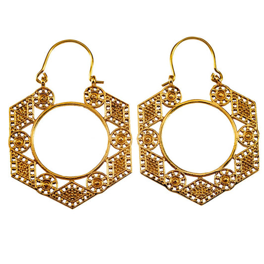 Bonifacio Brass Hoop Earrings