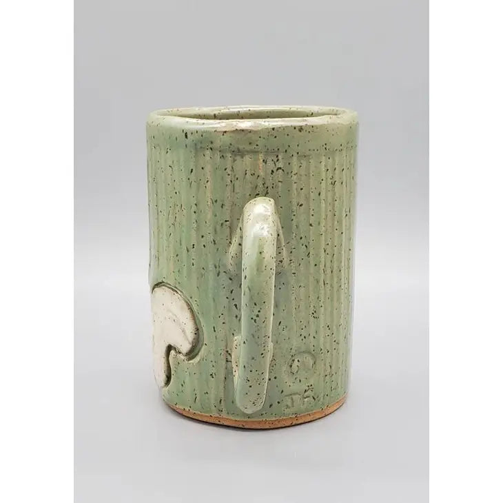 White Squirrel Ceramic Green 16oz Mug