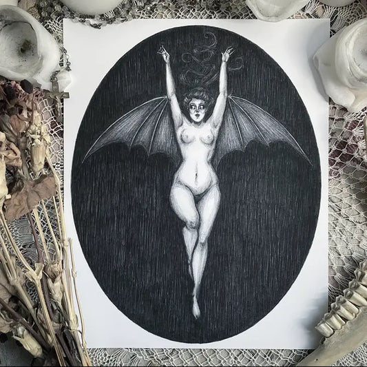 La Femme Chauve-Souris Fine Art Print - The Bat Woman