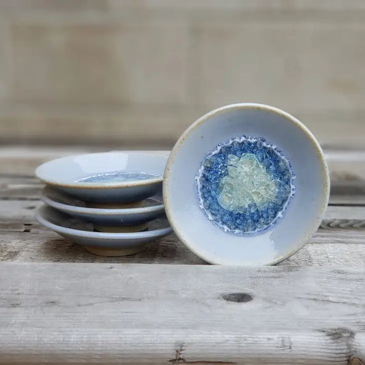 Dipping Dish - With Glass- Periwinkle